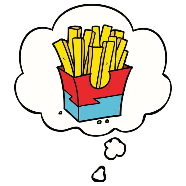 Cartoon Pommes und Gedankenblase — Stockvektor