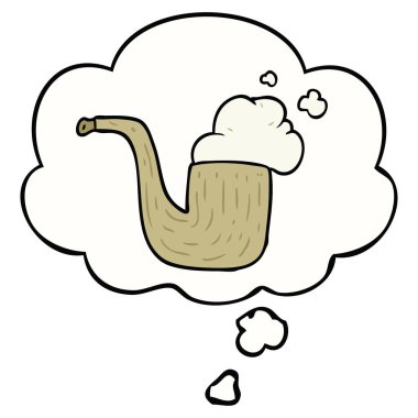 karikatür boru ve düşünce balonu