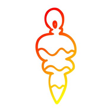 sıcak degrade çizgi çizim karikatür noel dekorasyon