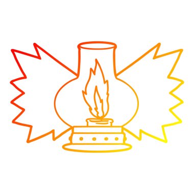 sıcak degrade çizgi çizim karikatür fener