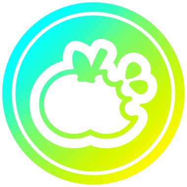 soğuk degrade spektrumda ısırık elma dairesel