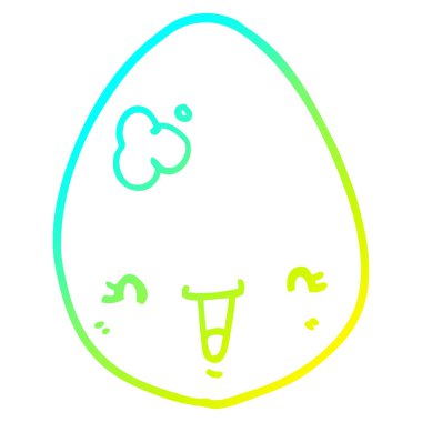 soğuk degrade çizgi çizim karikatür yumurta