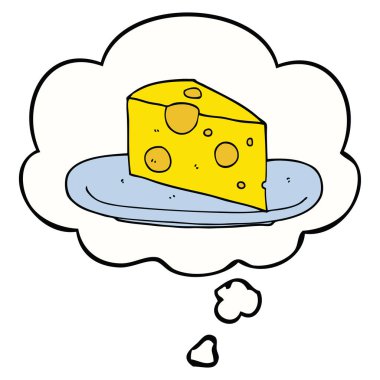 karikatür peynir ve düşünce balonu