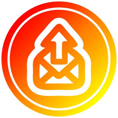 sıcak degrade spektrumda e-posta genelgesi göndermek