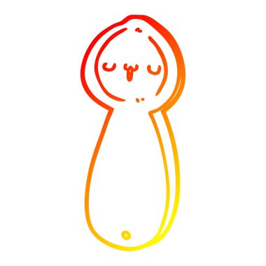 sıcak degrade çizgi çizim karikatür kaşık