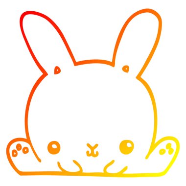 sıcak degrade çizgi çizim karikatür tavşan