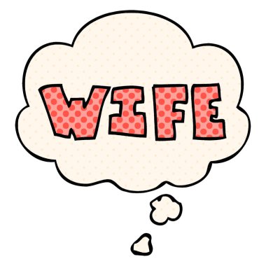 çizgi film kelime ve çizgi roman tarzında düşünce balonu