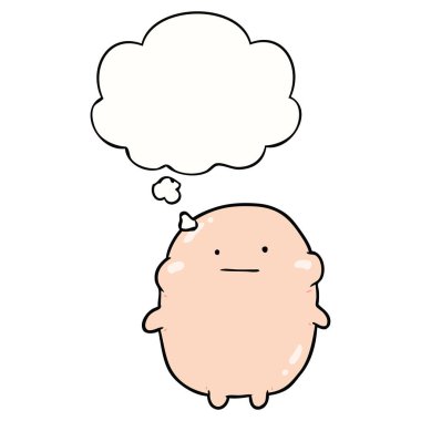 karikatür insan ve düşünce balonu