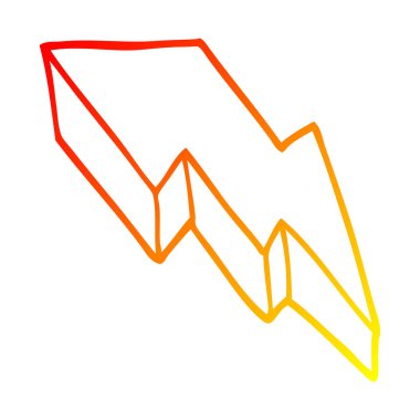 sıcak degrade çizgi çizim karikatür dekoratif yıldırım