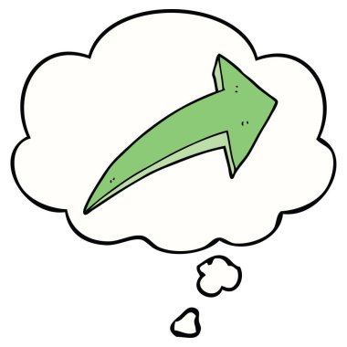 karikatür ok ve düşünce balonu