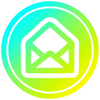 soğuk degrade spektrumda zarf harf dairesel