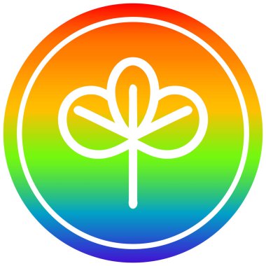 gökkuşağı spektrumunda doğal yaprak dairesel