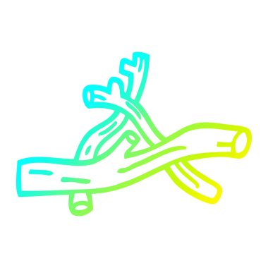 dalların soğuk degrade çizgi çizim karikatür kazık