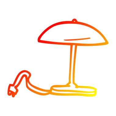 sıcak degrade çizgi çizim karikatür lamba