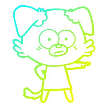 soğuk degrade çizgi çizim elbise işaret sinir karikatür köpek