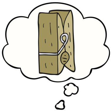 karikatür peg ve düşünce balonu