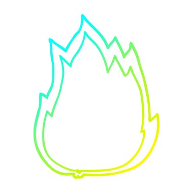 soğuk degrade çizgi çizim karikatür yangın