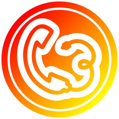 sıcak degrade spektrumda telefon yakışıklı dairesel