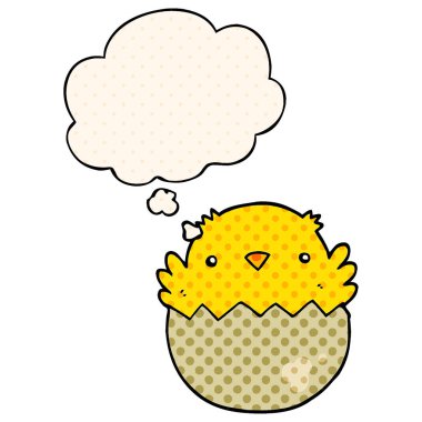 çizgi romanda yumurtadan çizgi film civciv yumurtadan ve çizgi roman da düşünce balonu
