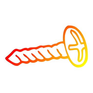 sıcak degrade çizgi çizim pirinç vida