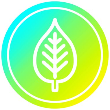 soğuk degrade spektrumda doğal yaprak dairesel