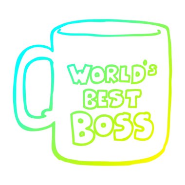 soğuk degrade çizgi çizim dünyalar en iyi patron kupa