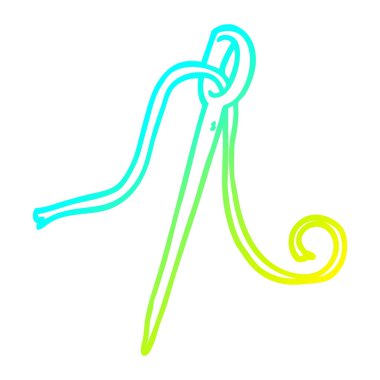 soğuk degrade çizgi çizim karikatür iğne ve iplik