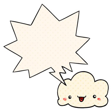 çizgi roman tarzında karikatür bulut ve konuşma balonu