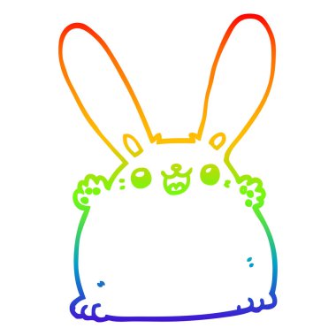 gökkuşağı degrade çizgi çizim karikatür tavşan