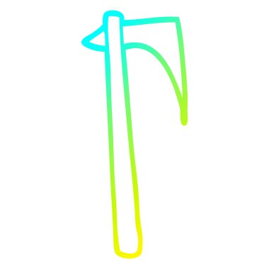 soğuk degrade çizgi çizim karikatür keskin balta