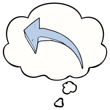 karikatür ok ve düşünce balonu