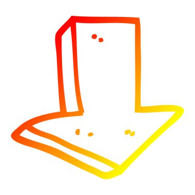 sıcak degrade çizgi çizim karikatür ok yön işaret