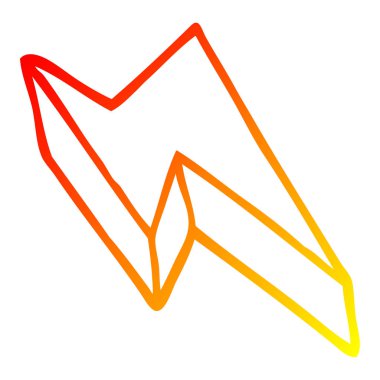 sıcak degrade çizgi çizim karikatür dekoratif yıldırım