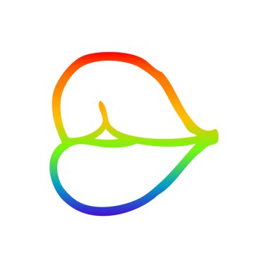 gökkuşağı gradyan çizgi çizim karikatür kırmızı dudaklar