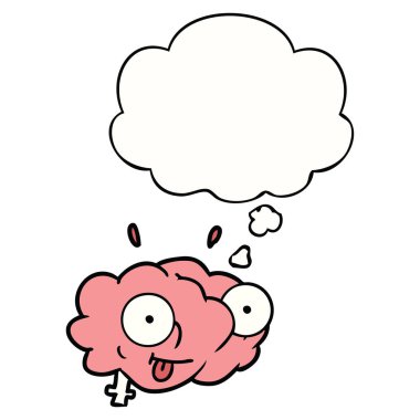 komik karikatür beyin ve düşünce balonu