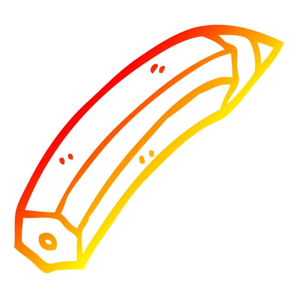 Тепла градієнтна лінія малювання мультяшний кольоровий олівець — стоковий вектор