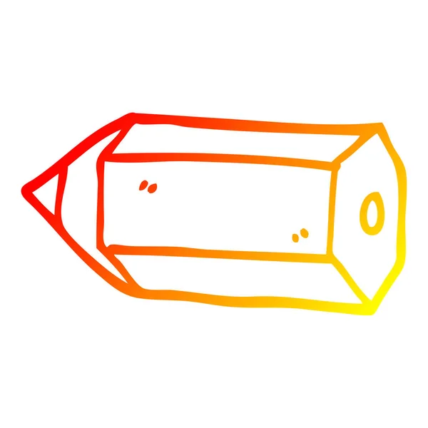 Gradient chaud ligne dessin dessin dessin animé crayon de couleur — Image vectorielle