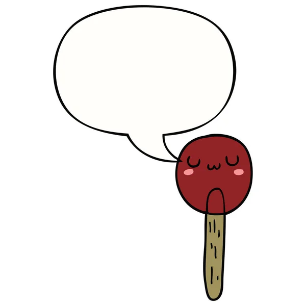 Cartoon Lollipop en toespraak bubble — Stockvector