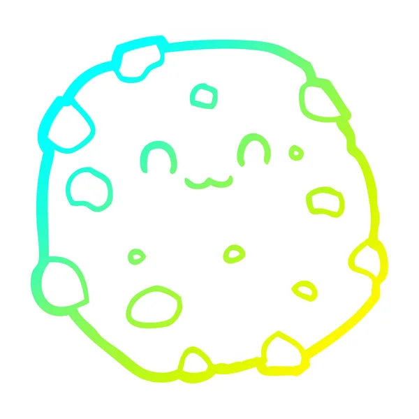 Froid gradient ligne dessin dessin dessin animé biscuit — Image vectorielle