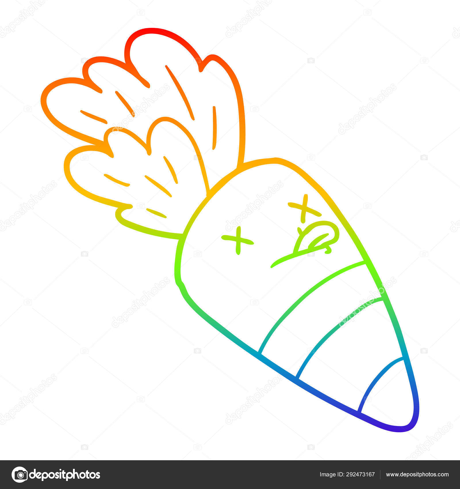 Rainbow gradient line drawing cartoon dead carrot Stock Vector Image by ©lineartestpilot #292473167 Rainbow gradient line drawing cartoon dead carrot Stock Vector Image by ©lineartestpilot #292473167