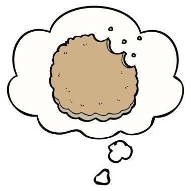 karikatür bisküvi ve düşünce kabarcık