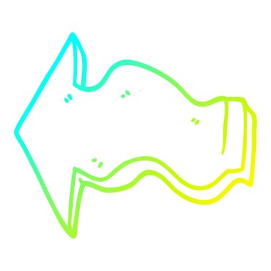 soğuk degrade çizgi çizim karikatür işaret ok