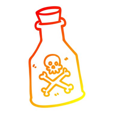 sıcak degrade çizgi çizim karikatür zehir