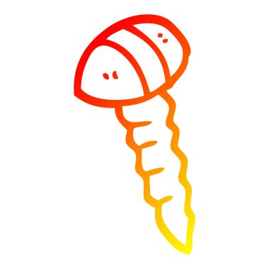 sıcak degrade çizgi çizim karikatür vida