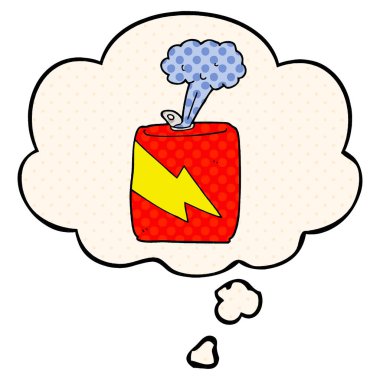 çizgi film soda olabilir ve çizgi roman tarzında kabarcık düşünce