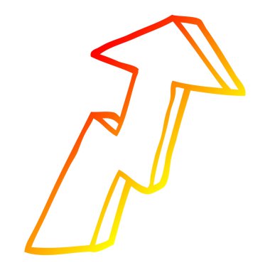 sıcak degrade çizgi çizim karikatür iş büyüme ok