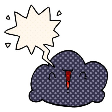 çizgi roman tarzında karikatür bulut ve konuşma balonu