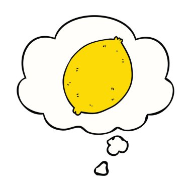karikatür limon ve düşünce balonu