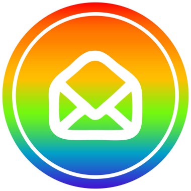 gökkuşağı spektrumunda zarf harf dairesel