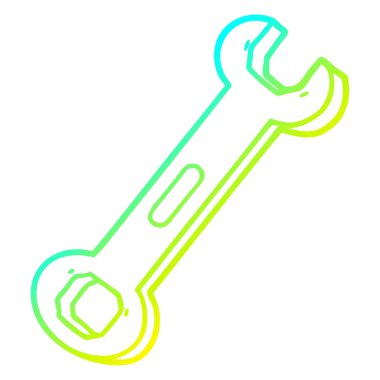 soğuk degrade çizgi çizim karikatür spanner